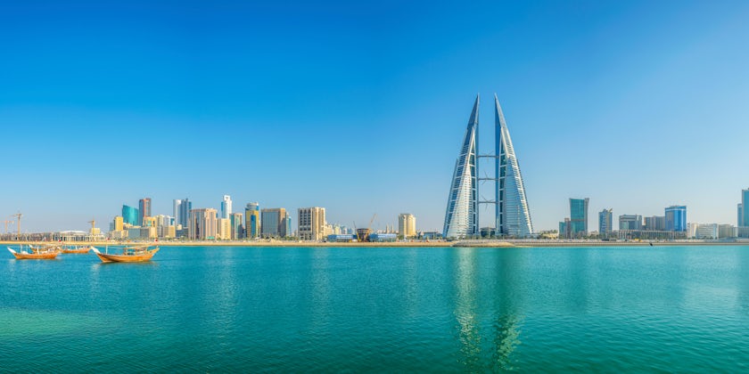 Skyline of Manama dominated by the World Trade Center building, Bahrain (Photo: trabantos/Shutterstock)