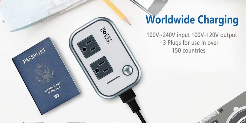 Foval Power Step Down 220V to 110V Voltage Converter with 4-Port USB International Travel Adapter (Photo: Amazon)