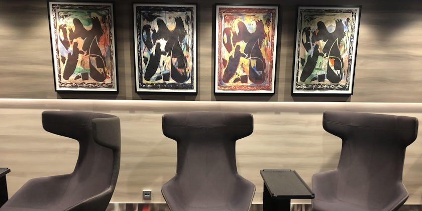 Example of art onboard in Explorers Lounge (Photo: Brittany Chrusciel/Cruise Critic)