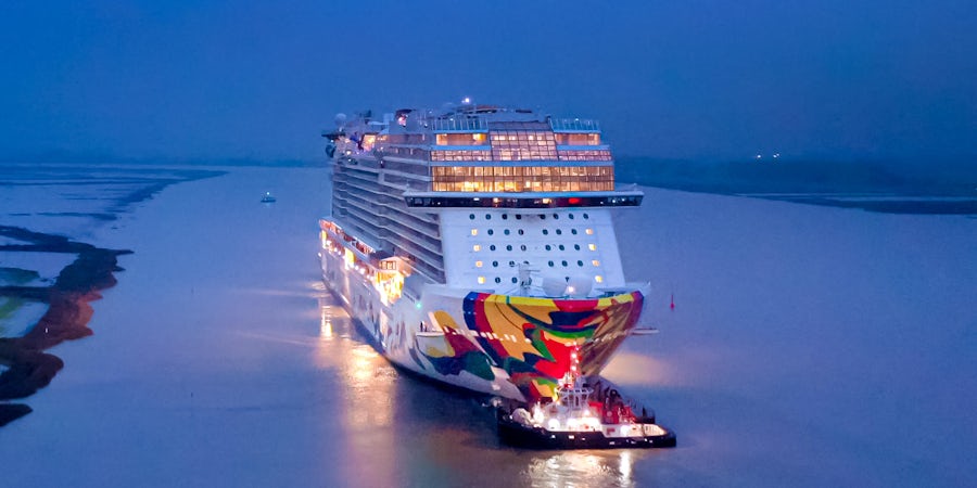 Norwegian's Next New Cruise Ship, Norwegian Encore, Departs Shipyard for Last Time