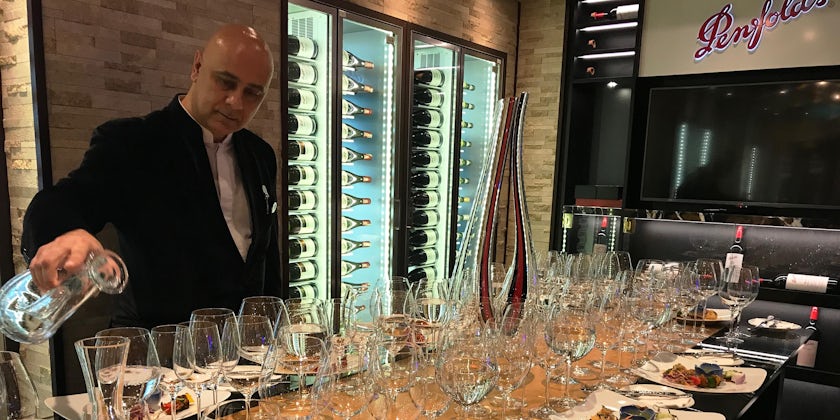 Sommelier Erdal Uysal at the Penfolds Wine Experience on Genting Dream (Photo: Tiana Templeman)