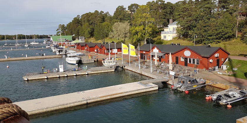 View of Mariehamm, Åland Islands, Finland from a cruise ship (Photo: Donna Dailey)