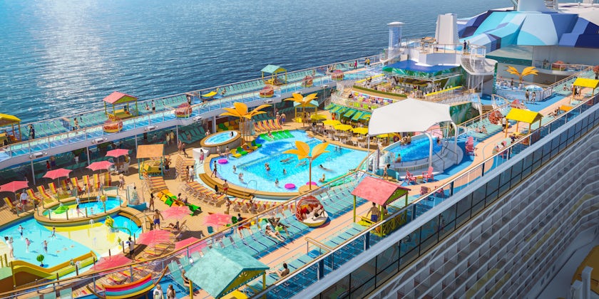 The two-level pool deck on Odyssey of the Seas (Image: Royal Caribbean)