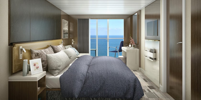 The Balcony Cabin on the post-refurb Norwegian Spirit (Image: Norwegian Cruise Line)
