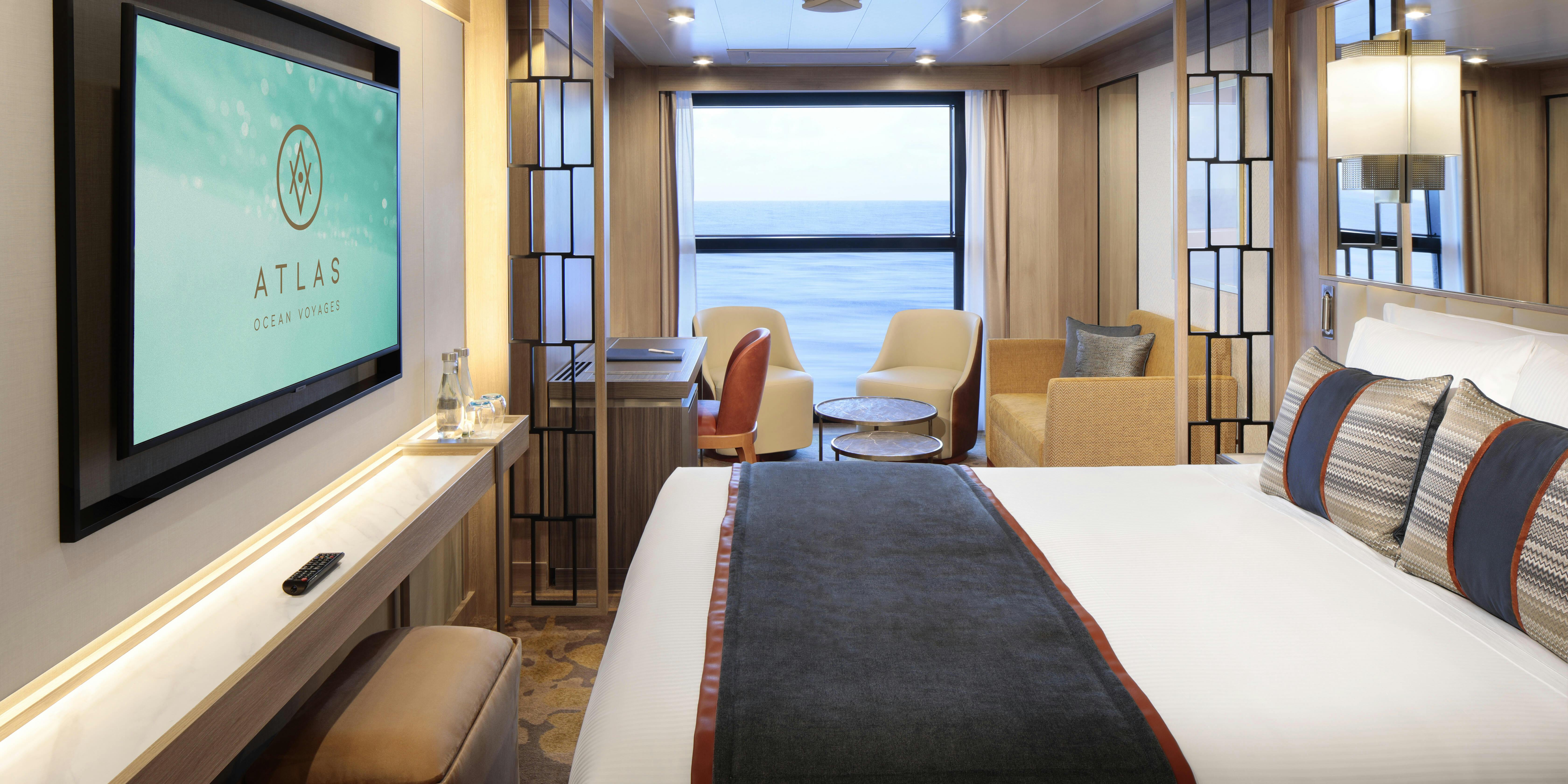 Interior shot of the Horizon Stateroom on World Navigator