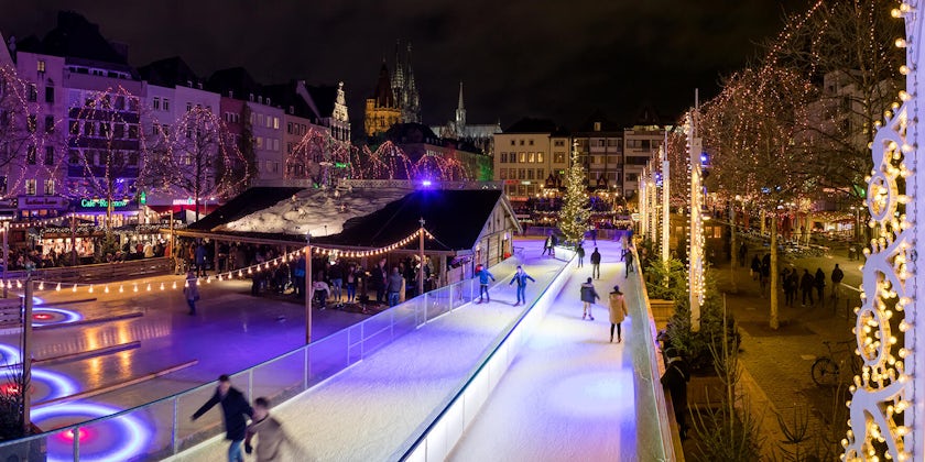 Ice skating at a Christmas Market in Cologne, Germany (Photo: Amawaterways)