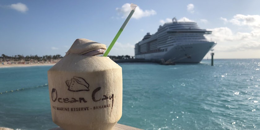 Drink at Ocean Cay MSC Marine Reserve (Photo: Brittany Chrusciel/Cruise Critic)