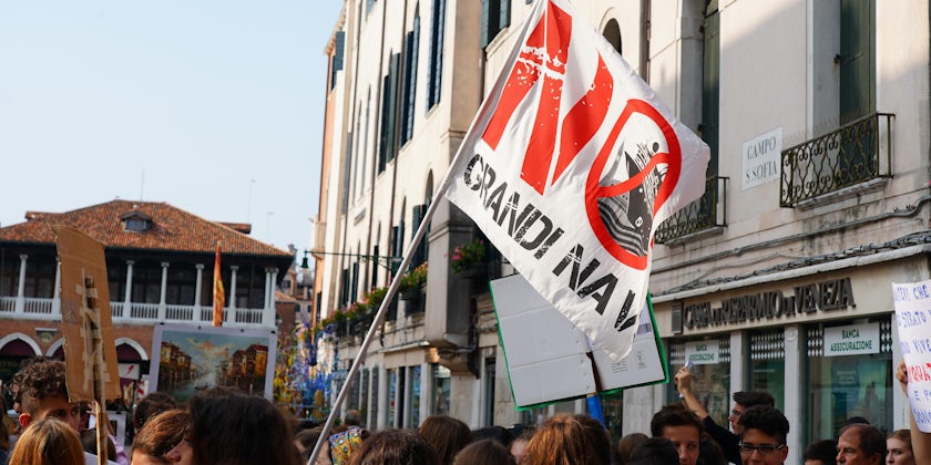 Young People Take to Streets in a Global Strike Protesting Climate Change. Fridays For Future Demonstration In Venice. no large ships in Venice (Photo: Ihor Serdyukov/Shutterstock)