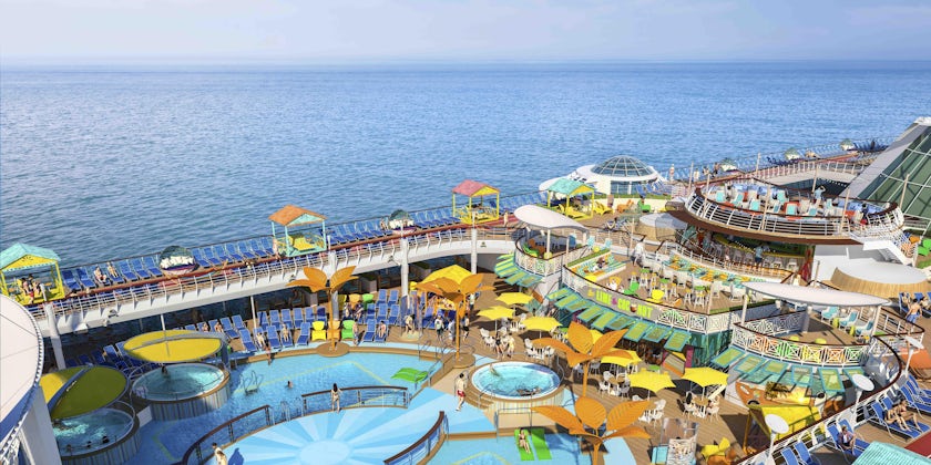 A reimagined pool deck on Freedom of the Seas. (Photo: Royal Caribbean)