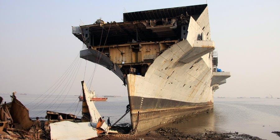 What happens when ships retire to the graveyard?