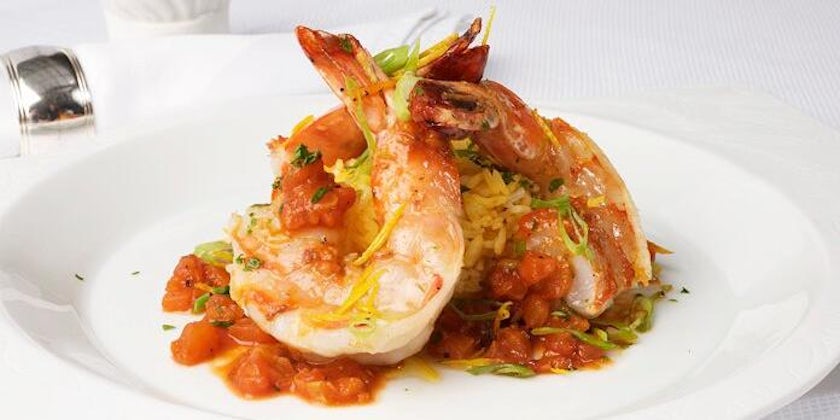 Close-up shot of Seafood dish from Taste of Excellence cookbook