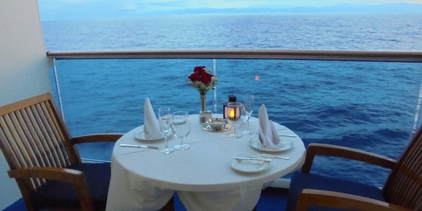 Ultimate Balcony Dinner experience on Coral Princess (Photo: Cruise-Crazzy/Cruise Critic member)