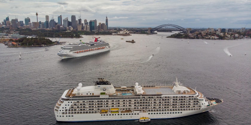 The World and Carnival cruise ships in Sydney