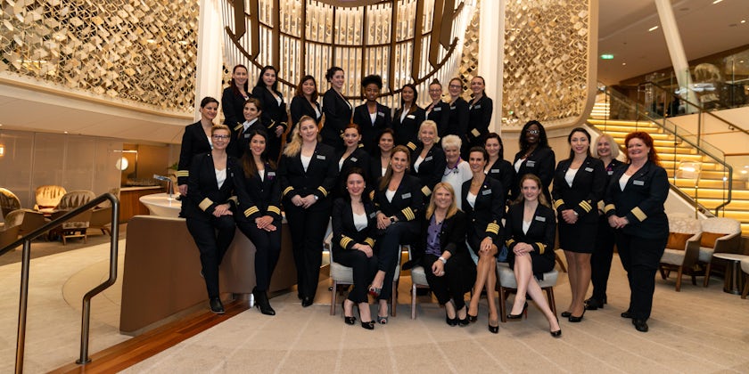 The first-ever sailing with an entirely female bridge and officer team, in honor of International Women's Day 2020 was hosted on Celebrity Edge (Photo: Celebrity Cruises)