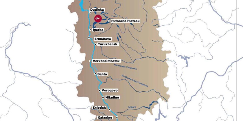 Yenisei River Cruise Map (Photo: Vodohod)