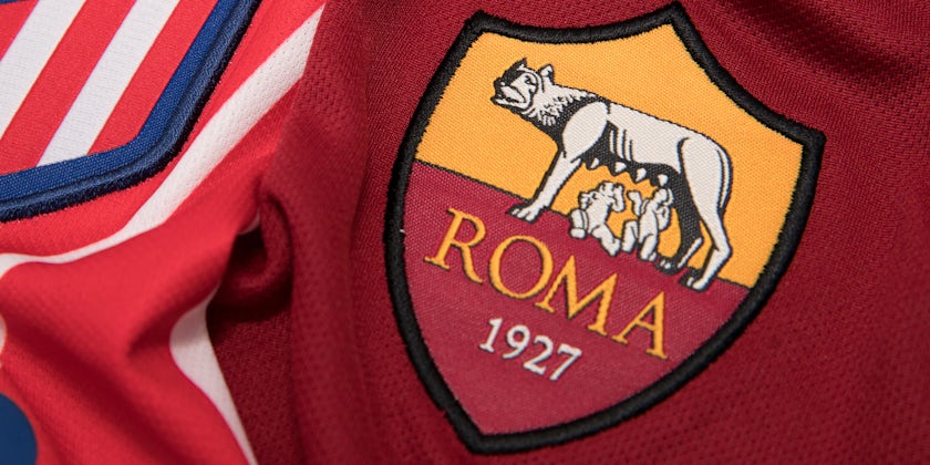 A.S.Roma on Football Jersey (Photo: charnsitr/Shutterstock)
