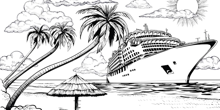 Cruise Coloring Page