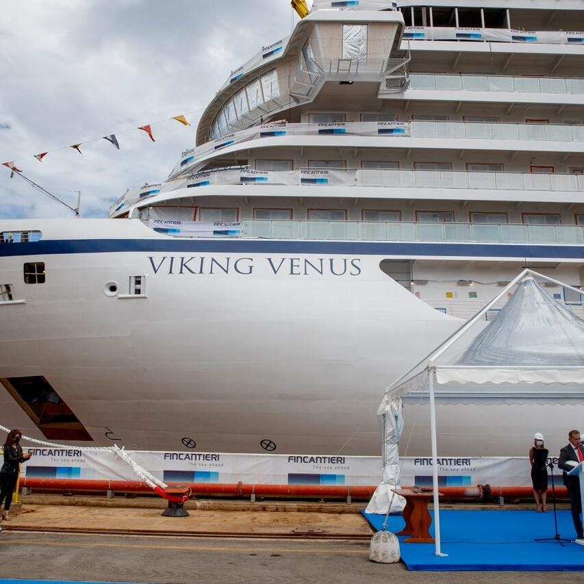 Viking to restart in May, christen latest ship in the UK