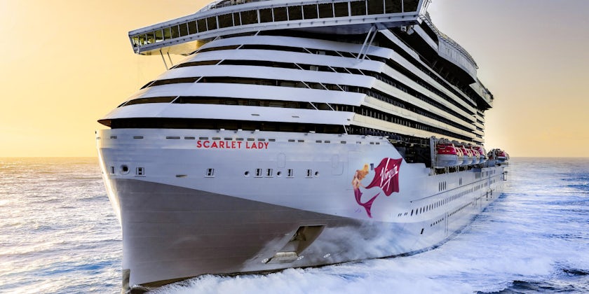 Scarlet Lady Cruise Ship Exterior In Water