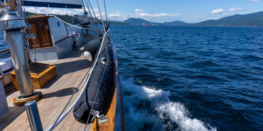 Passing Cloud sailing from Vancouver Island (Photo: Aaron Saunders/Cruise Critic)