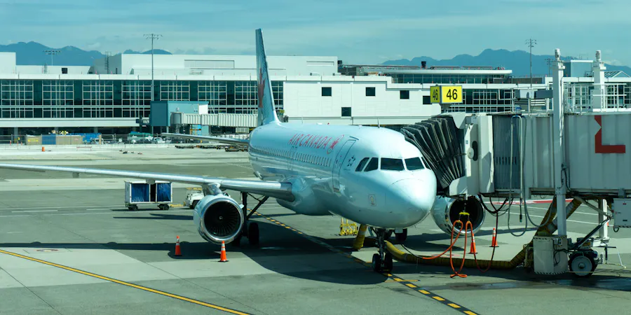 Air Canada plane at the Vancouver Airport (Photo: Aaron Saunders/Cruise Critic) Air Canada plane at the Vancouver Airport (Photo: Aaron Saunders/Cruise Critic)