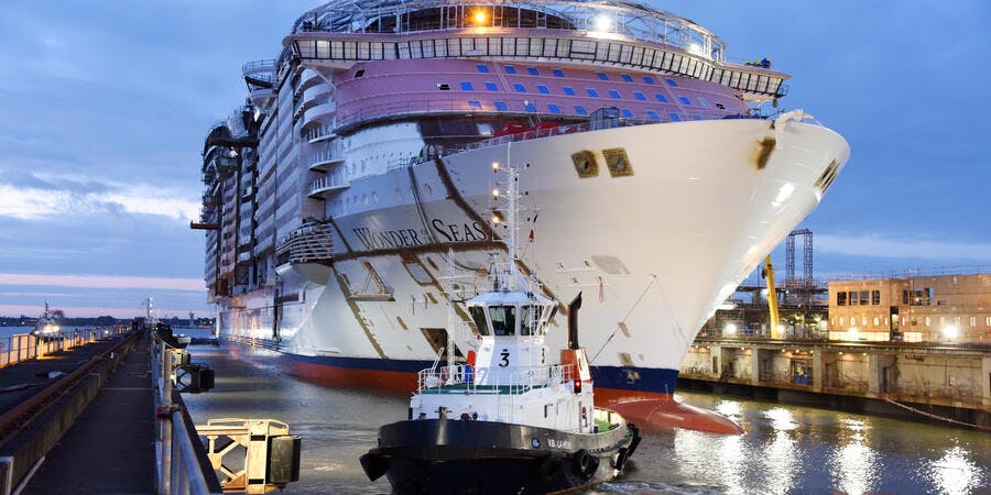 Royal Caribbean's Wonder of the Seas Floated Out From Shipyard