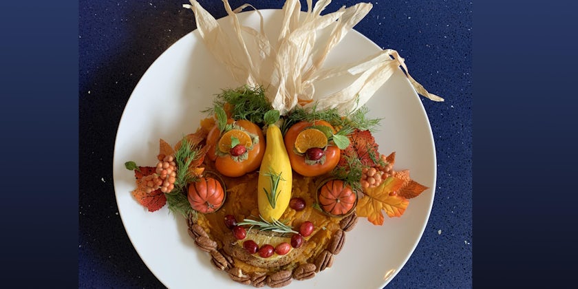 Rudi Sodamin's Special Thanksgiving Food Face (Photo: Holland America Line)