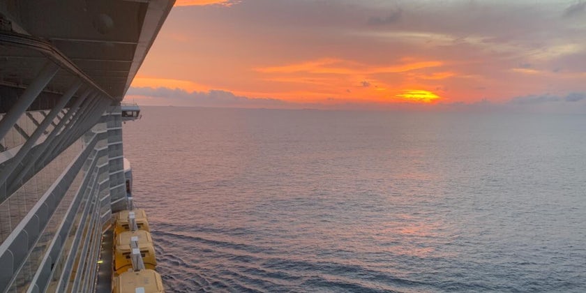Sunset seen from Quantum of the Seas (Photo: masteradept/Cruise Critic member)