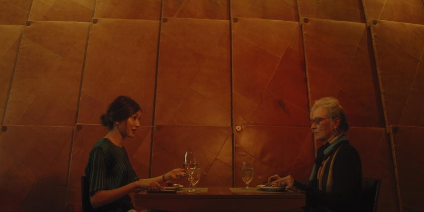 Gemma Chan and Meryl Streep in "Let Them All Talk" (Photo: HBO Max)