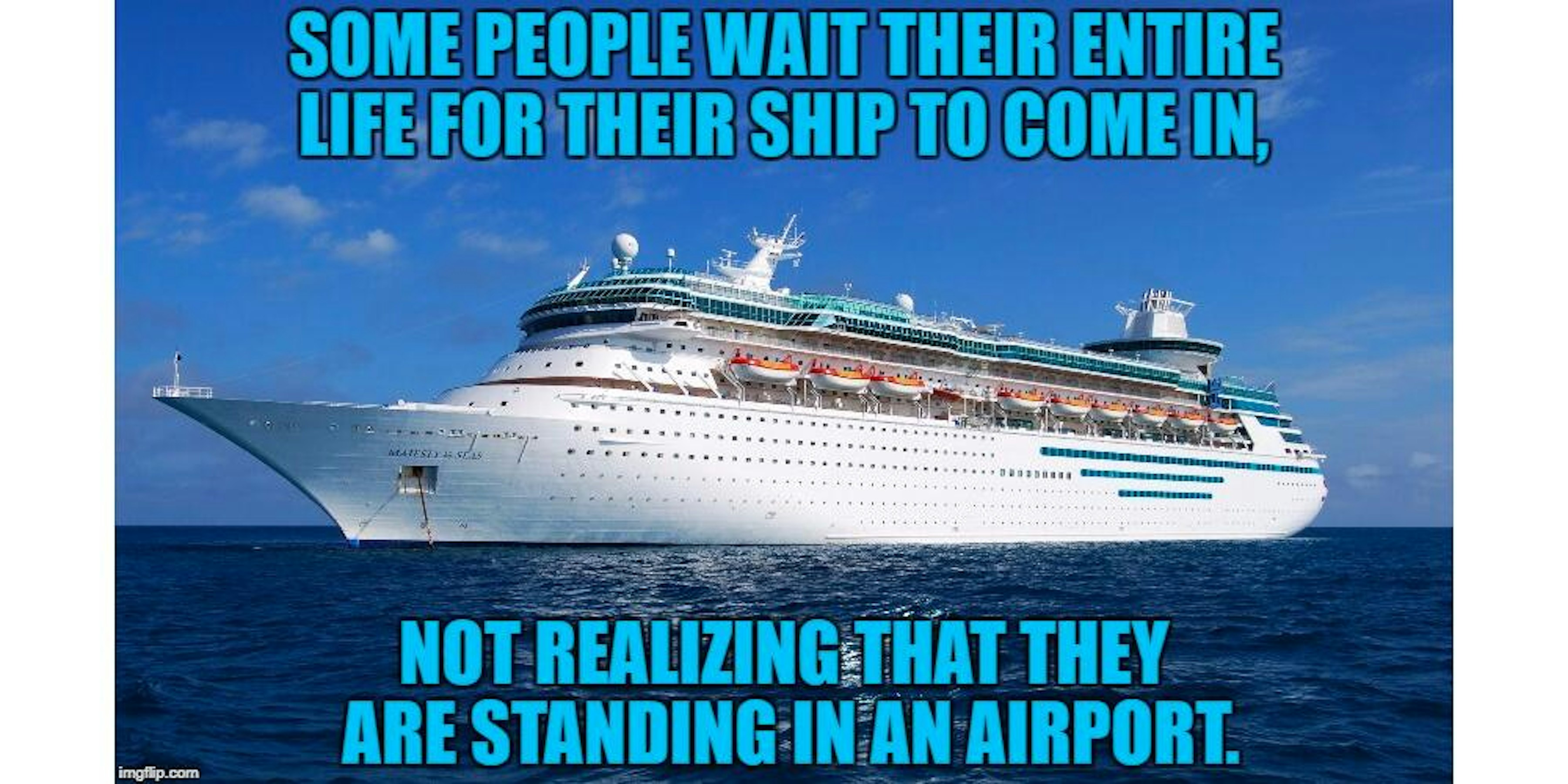 cruise ship meme