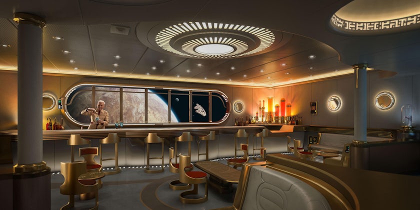 The Star Wars Hyperspace Lounge on Disney Wish (Image: Disney)