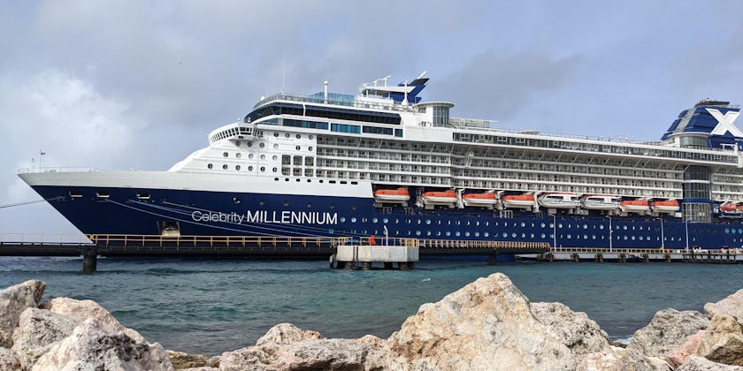 Celebrity Millennium cruise ship docked in Curacao