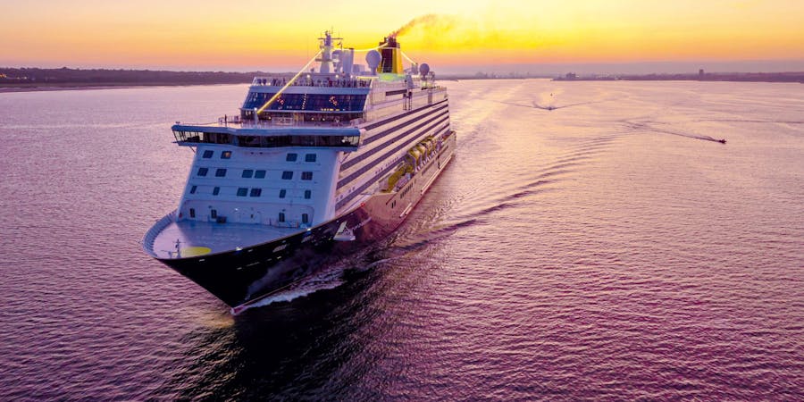 Saga Cruises Spirit of Discovery external image (sunset) Saga Cruises Spirit of Discovery external image (sunset)