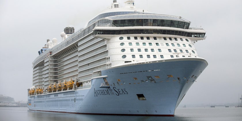 Anthem of the Seas arriving in Southampton, England in June 2021