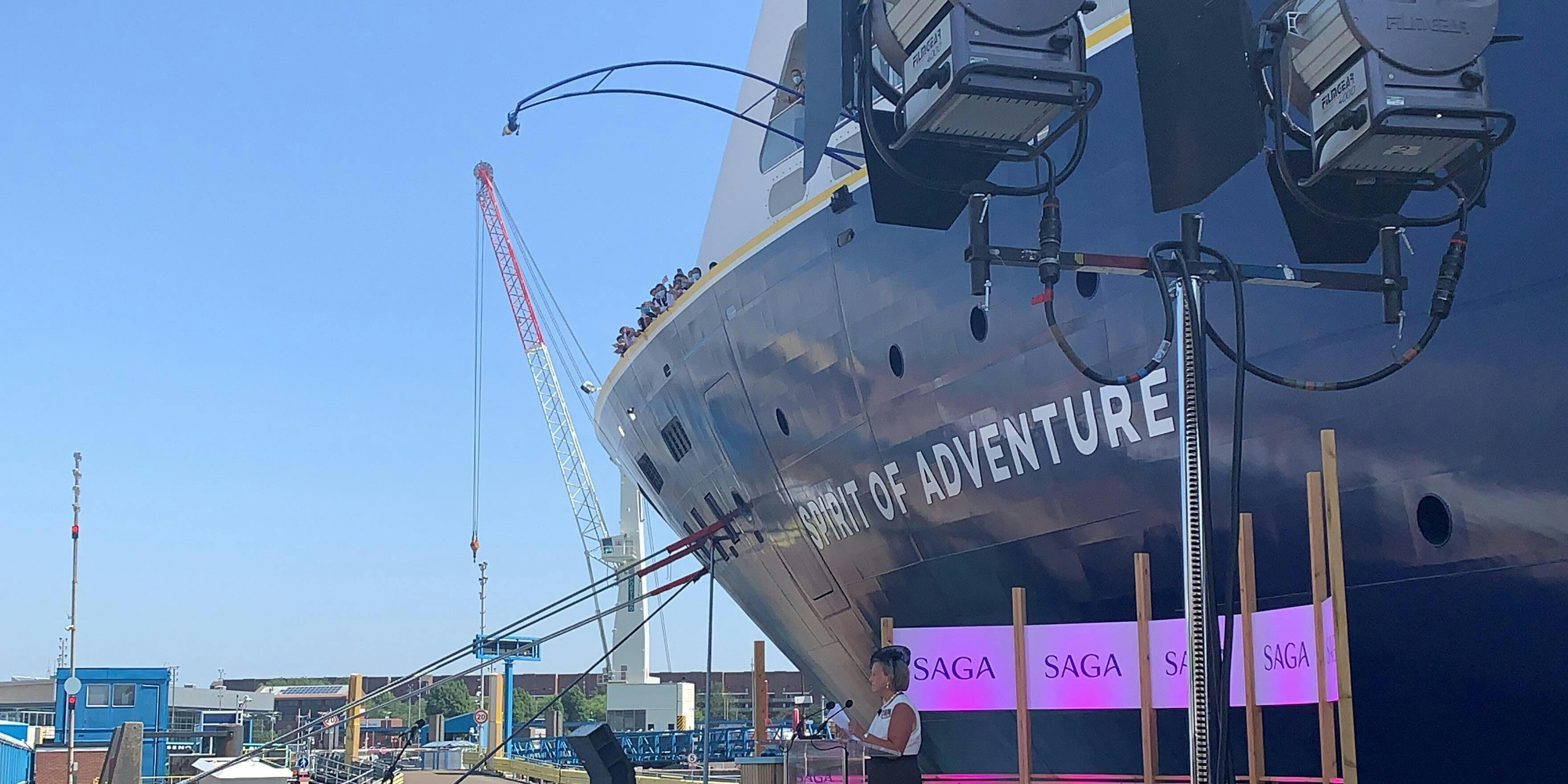 Saga's new Spirit of Adventure named in Portsmouth