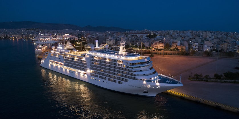 Silver Moon is christened in Piraeus, Greece on July 28, 2021. (Photo: Silversea)