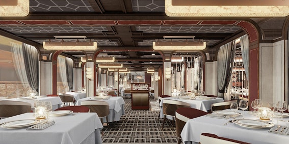 Prime 7 Steakhouse aboard Seven Seas Grandeur (Rendering: Regent)