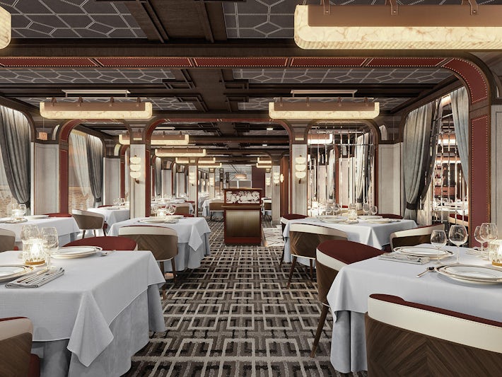 Prime 7 Steakhouse aboard Seven Seas Grandeur (Rendering: Regent)