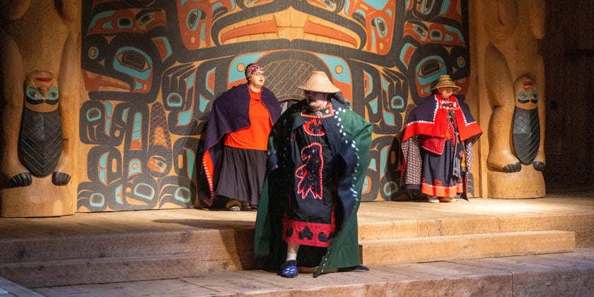 Tlingit performances in Ketchikan at Saxman Village. (Photo: Aaron Saunders)