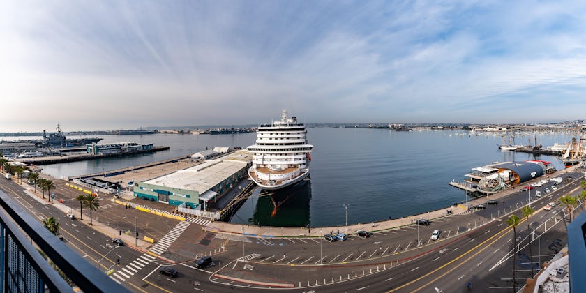 The Port of San Diego, with Koningsdam alongside. (Photo: Holland America Line)