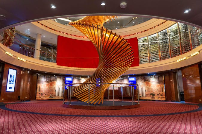 Rotterdam's atrium is anchored by "Harps", a 7.5-ton sculpture valued at over $600,000. (Photo: Aaron Saunders)