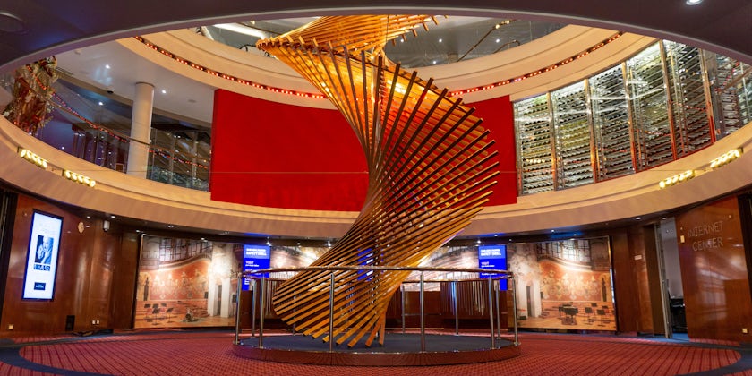 Rotterdam's atrium is anchored by "Harps", a 7.5-ton sculpture valued at over $600,000. (Photo: Aaron Saunders)