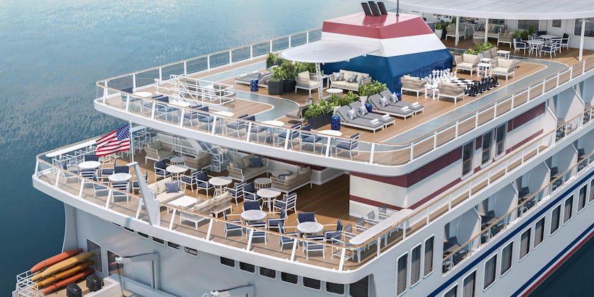 The Sun Deck aboard Project Blue (Rendering: American Cruise Lines)