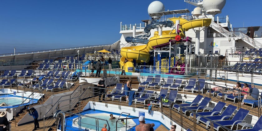 Pool deck on  Canival  Radiance ( Photo by  K.  Alex  Beaven)