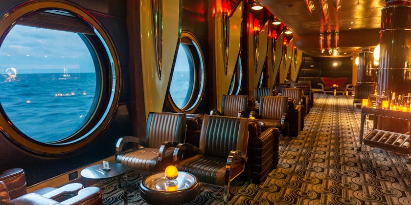 The adults-only Cadillac Lounge on Disney Wonder is an enclave of fine bourbon, cognac and live music (Photo/Aaron Saunders)