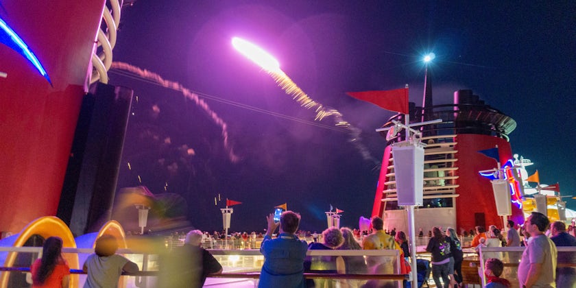 Fireworks on Disney Wonder (Photo/Aaron Saunders)