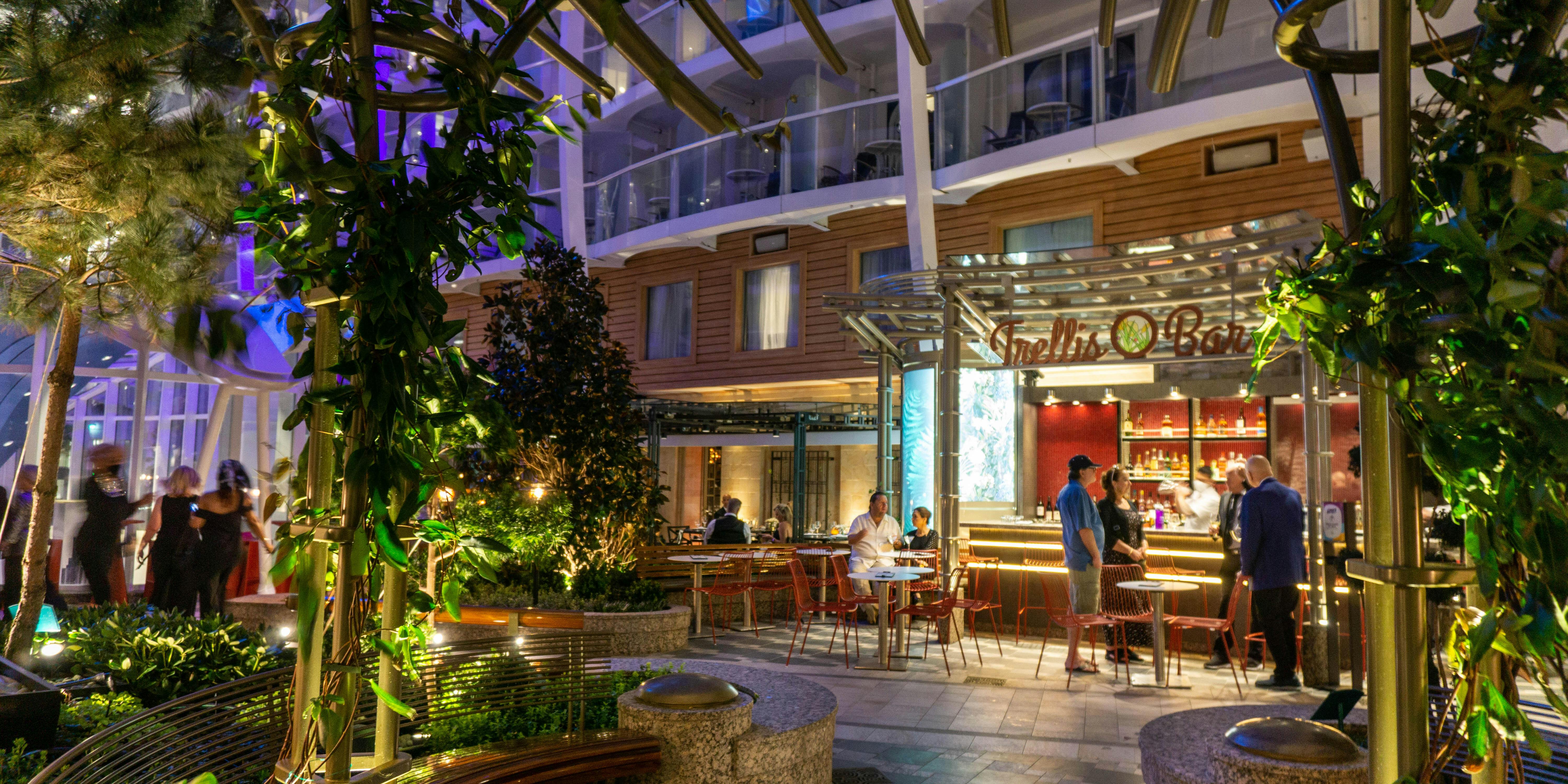 Central Park aboard Wonder of the Seas at night (Photo: Aaron Saunders)