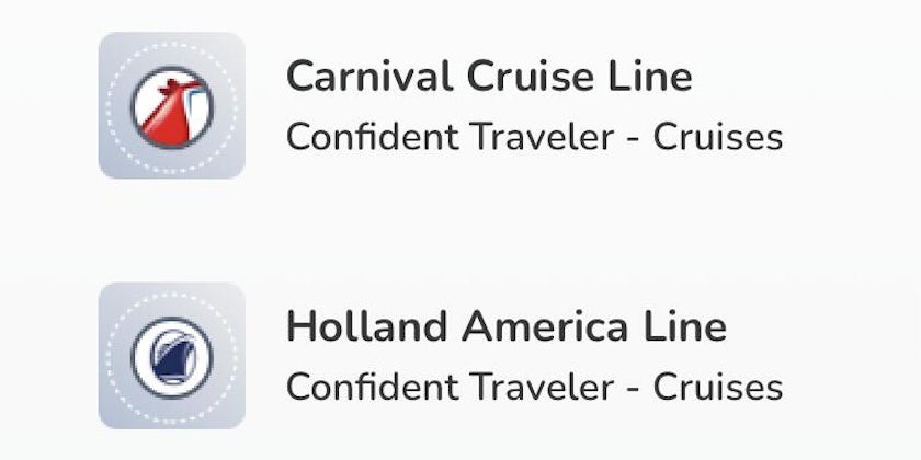 The VeriFly app is now being used by Carnival, Holland America and Viking (Screenshot)