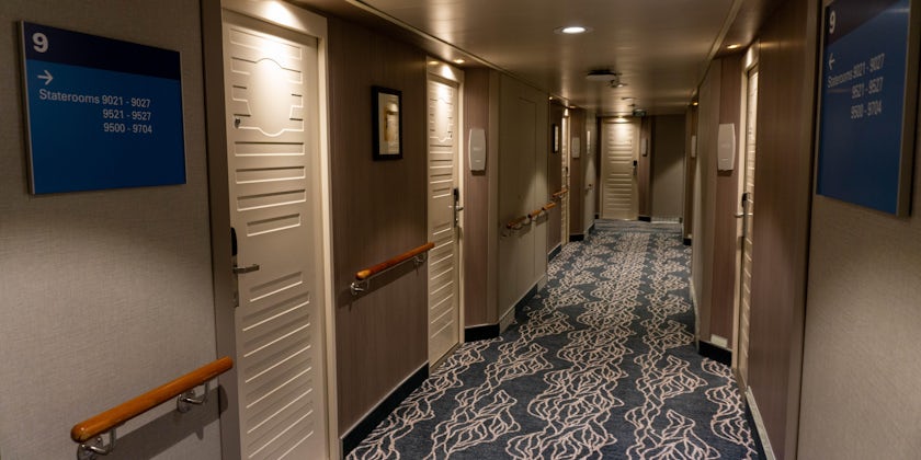 Passenger corridors across all decks aboard Pride of America have had a total refresh for 2022 (Photo: Aaron Saunders)