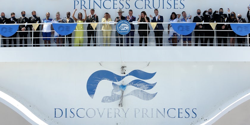 Discovery Princess is named at a ceremony in April 2022. (Photo: Princess Cruises)
